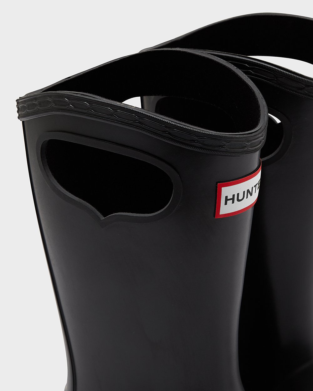 Kids Rain Boots - Hunter Original Grab Handle (73UKAQXVF) - Black